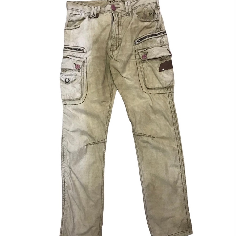 Pepe Jeans London Acid Wash Cargo Pants
